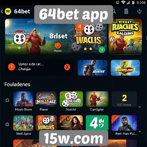 Novidades na interface do 64bet app