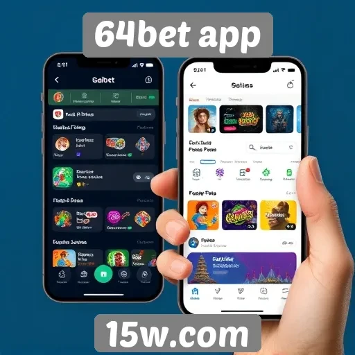 Interface do usuário do 64bet app em foco